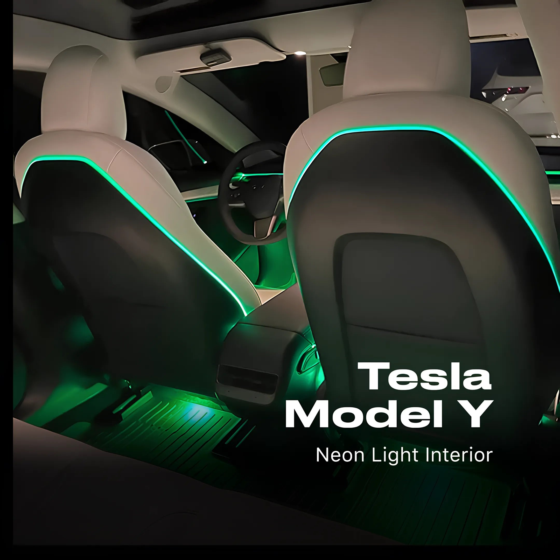 Tesla Car Neon Light Interior