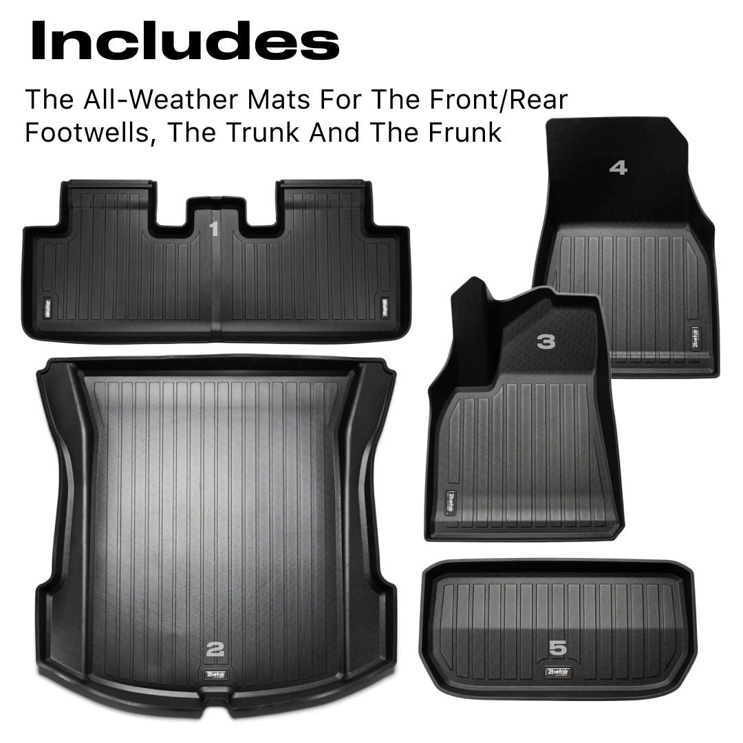 2befair Floor Mats — Model 3