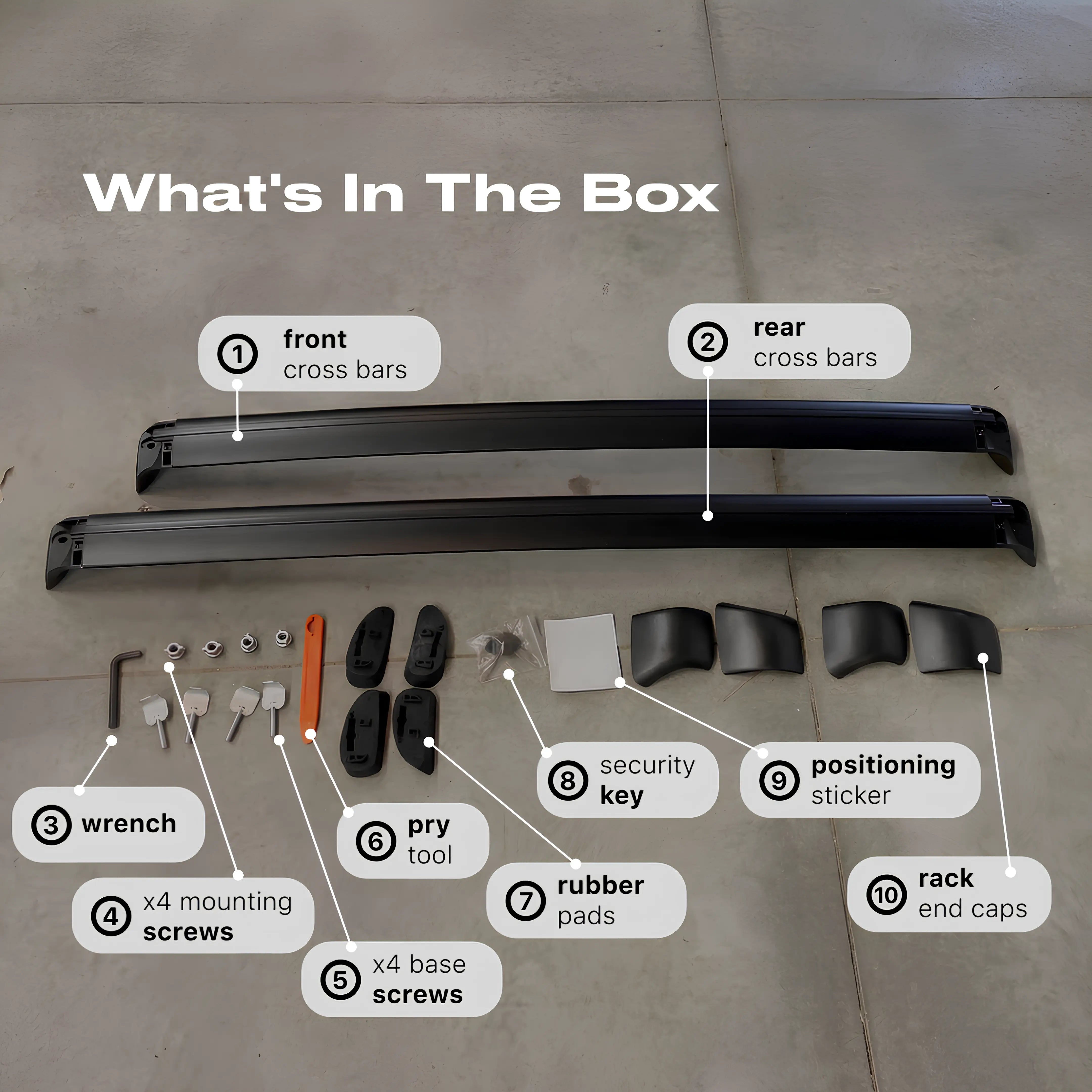 Lockable Cross Bar for Tesla Model 3/Y