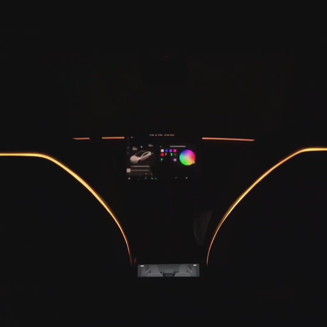 Tesla Car Neon Light Interior